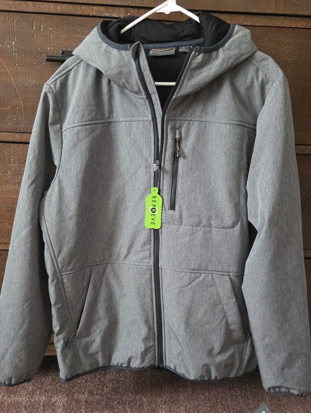 Free Country Men's Heather Gray Hooded Performance Jacket